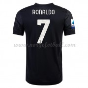Billige Juventus 2021-22 Fotballdrakter Cristiano Ronaldo 7 Bortedraktsett Kortermet